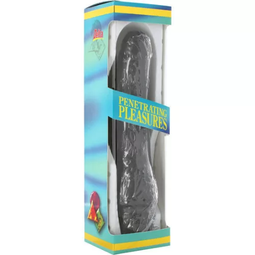 SEVEN CREATIONS – vinyl P-alakú vibrátor fekete 20 cm