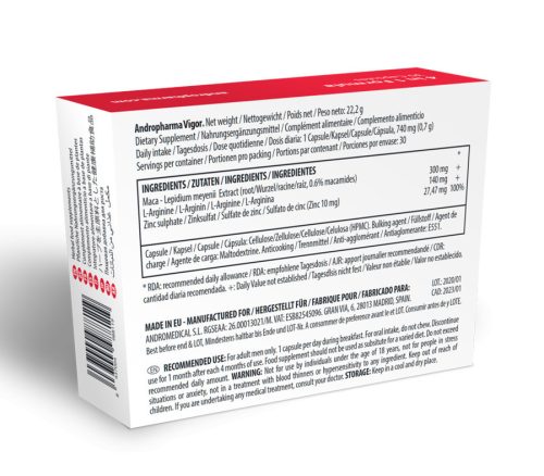 Andropharma Vigor – libidónövelő prémium kiegészítő