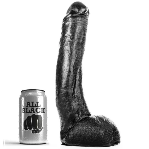 All Black – 29 cm ívelt dildó prémium élményhez