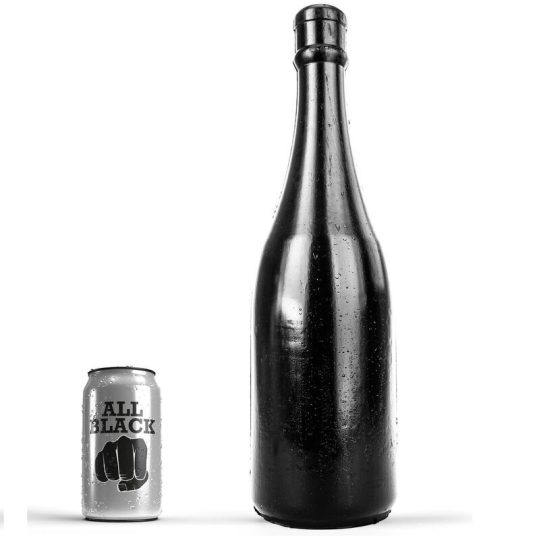ALL BLACK - elegáns üveg 39,5 cm, prémium megjelenés