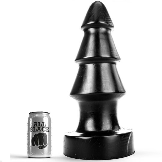 ALL BLACK - érzéki 40 cm-es anális masszírozó