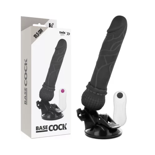 BASECOCK – valósághű vibrátor távirányítóval, 19,5 cm