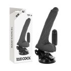 BASECOCK – valósághű fekete vibrátor távirányítóval 20 cm