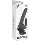 BASECOCK – valósághű fekete vibrátor távirányítóval 20 cm