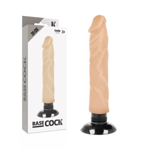 BASECOCK – élethű vibrátor 20 cm hosszú, 4 cm átmérőjű