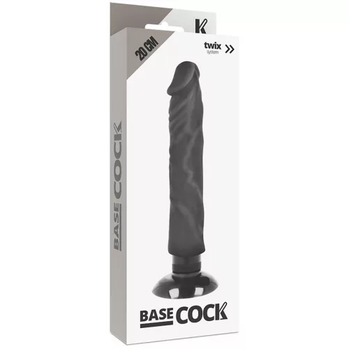 BASECOCK - élethű vibrátor 20 cm hosszú, 4 cm átmérőjű