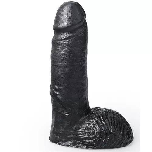 HUNG SYSTEM - prémium fekete Dildó, 17 cm érzéki kényeztetéshez