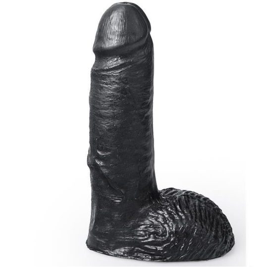 HUNG SYSTEM – élethű fekete dildó, 19 cm