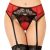 QUEEN csipke harisnyatartó öv – elegáns piros tanga L/XL