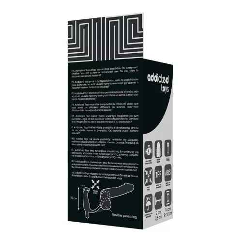ADDICTED TOYS – 10 cm fekete prosztata vibrátor