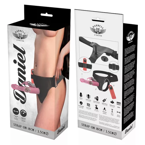 Harness Attraction – vibráló és forgó 18 cm-es maszturbátor