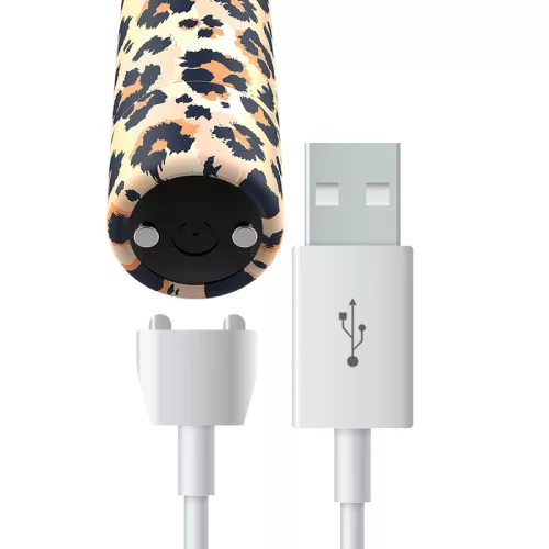 Custom Bullets - Leopard mágneses vibrátor 10 erősséggel