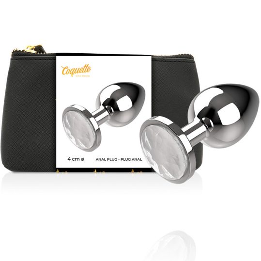 COQUETTE CHIC DESIRE – prémium fém anális dugó, fehér L 4 x 9cm