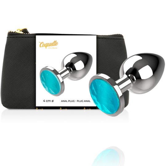 COQUETTE CHIC DESIRE – prémium kék anális dugó, L-es méret