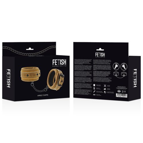 Fetish Submissive Origen – vegán bőr boka bilincsek neoprén béléssel