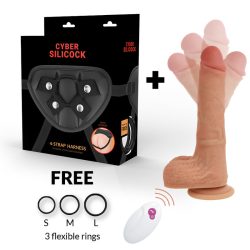 CYBER SILICOCK – távirányítós strap-on vibrátor