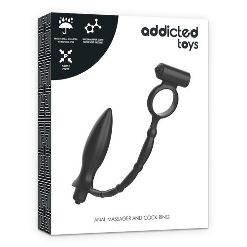 ADDICTED TOYS – vibráló gyűrűs anális plug