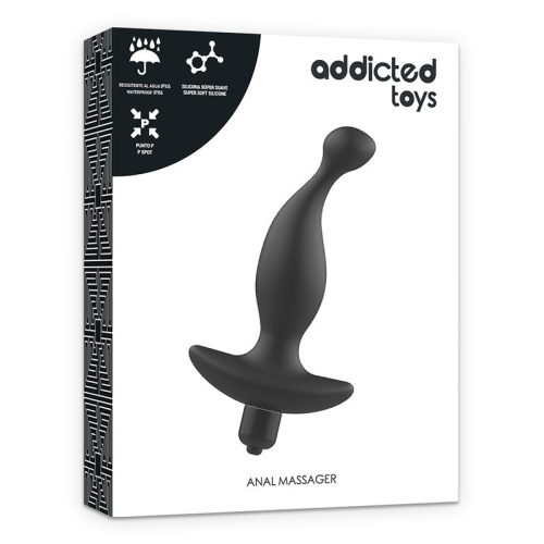 ADDICTED TOYS – anál masszírozó vibrátor fekete színben