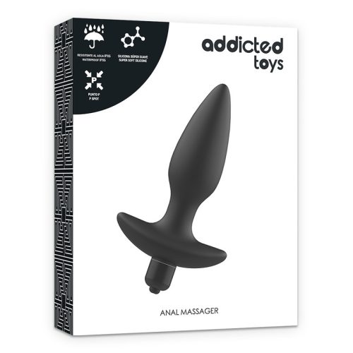 ADDICTED TOYS – rezgő anális masszírozó dugó fekete