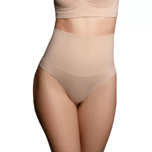 BYE-BRA – gyönyörűsítő sima női tanga bézs S méret