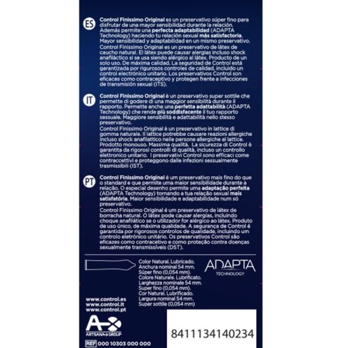 CONTROL Finissimo Original – ultravékony óvszercsomag 6 db