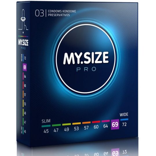MY SIZE - Prémium 69 mm óvszer 3 db-os kiszerelésben