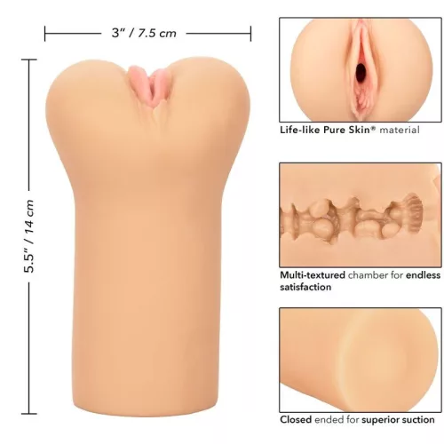 CALEXOTICS – prémium vulva maszturbátor világos bőrrel