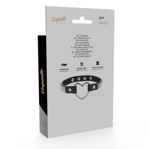 Coquette Chic Desire – Szív alakú vegán bőr nyaklánc