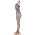 QUEEN – felemás nyakú, hátul nyitott bodystocking S-L
