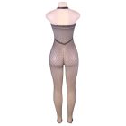 QUEEN – felemás nyakú, hátul nyitott bodystocking S-L