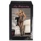 QUEEN – felemás nyakú, hátul nyitott bodystocking S-L