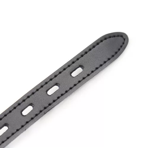 OHMAMA FETISH – szilikon golyós gag bőr övvel (lakattal)