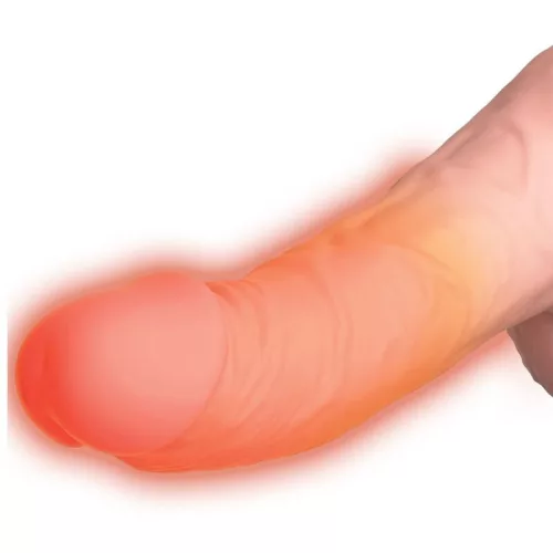 King Cock Plus Triple Threat lökő, melegítő vibrátor - bőrszínű