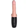 King Cock Plus Triple Threat lökő, melegítő vibrátor - bőrszínű