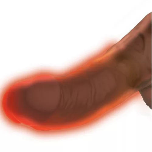 King Cock Plus Triple Threat lökő, melegítő vibrátor - barna