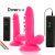DIVERSIA - rugalmas vibráló dildo, 17 cm, rózsaszín