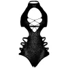 LEG AVENUE – Elegáns cut-out bodysuit (fekete, egy méret)
