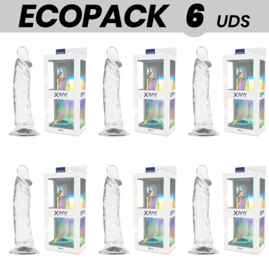 ECOPACK 6 DB - RÖNTGEN ÁTLÁTSZÓ ÁTLÁTSZÓ VIBRÁTOR 19 CM -O- 4 CM