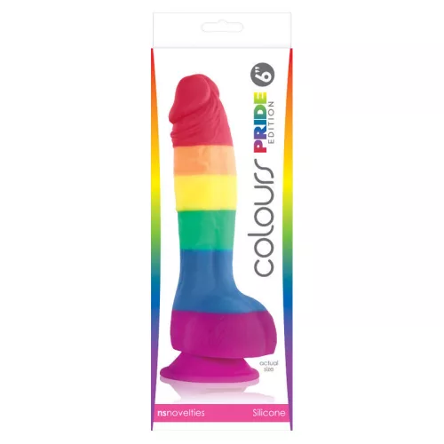 PRIDE - 15 cm-es LGBT zászlós intim dildó