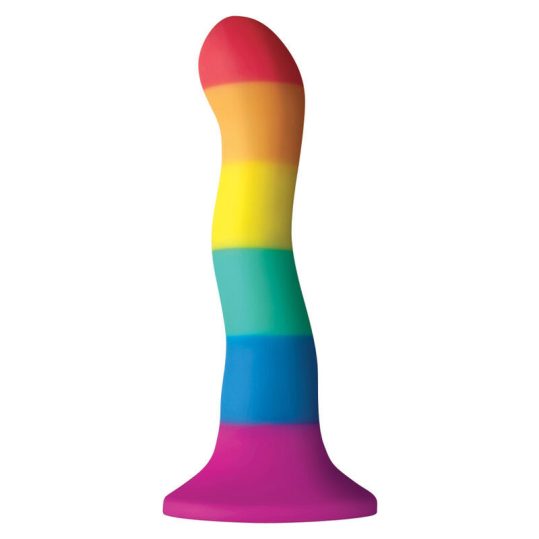 PRIDE – szivárványos dildó 17 cm érzéki élvezethez