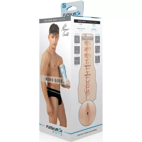 Fleshjack Reno Gold – prémium maszturbátor arany fiú fenékkel