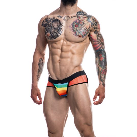 CUT4MEN - szivárvány jockstrap XL méretben