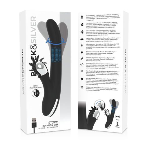 BLACK&SILVER – forgó nyuszivibrátor érzéki élményhez