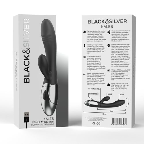 BLACK&SILVER - intenzív vibrátor érzéki masszázshoz