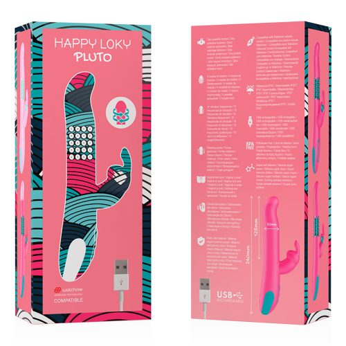 HAPPY LOKY - Pluto Nyúl Vibrátor és Forgó Kényeztető