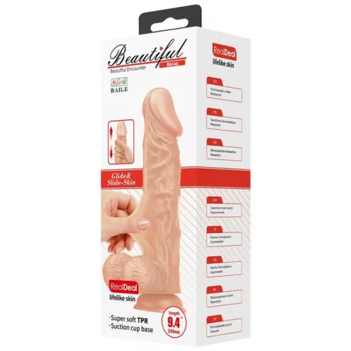 BAILE - rugalmas, természetes hatású 24 cm-es dildó