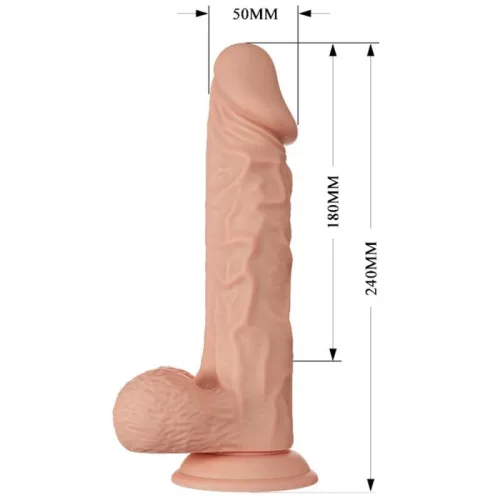 BAILE - érzéki 24 cm-es buraq vibrátor természetes érzésű