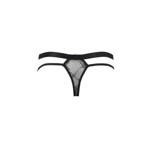 PASSION - elegáns fekete tanga S/M méretben