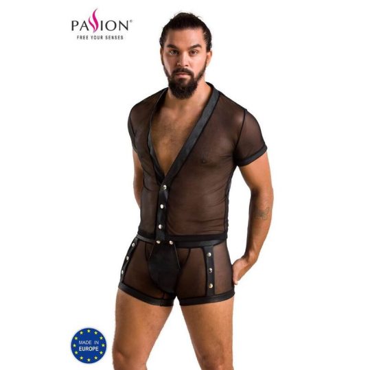 PASSION - 052 szett Michael fekete L/XL - prémium intim viselet