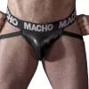 Macho MX25NC – Prémium fekete bőr jock (XL)